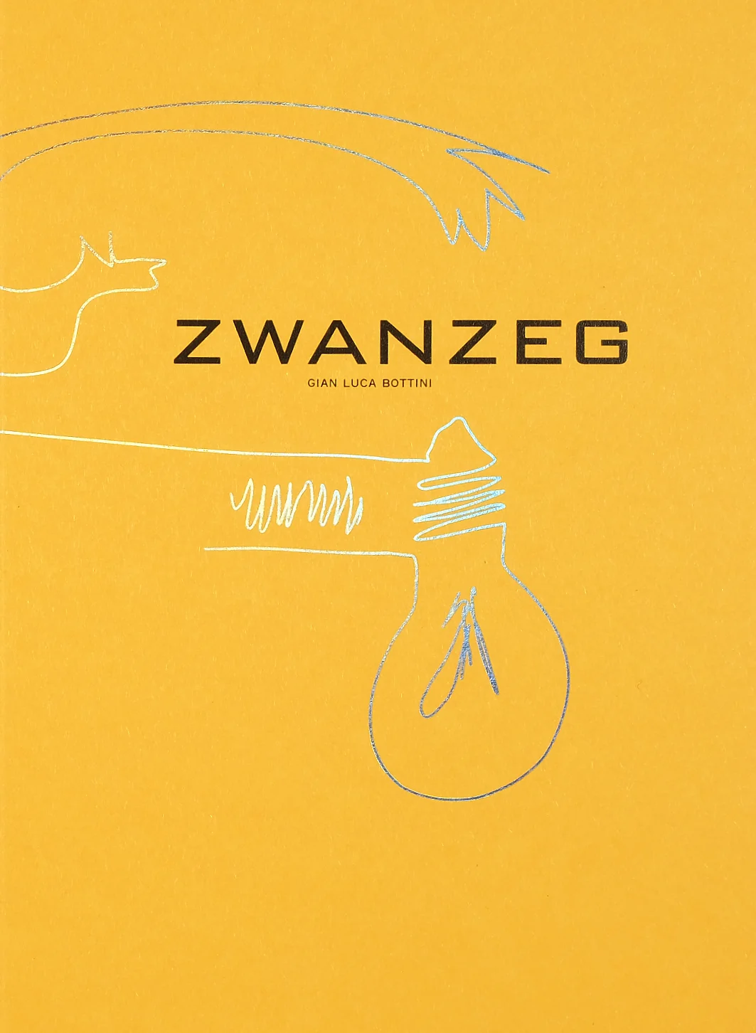 cover con titolo 20 in lingua lussemburghese con segno grafico in lamina a ologramma